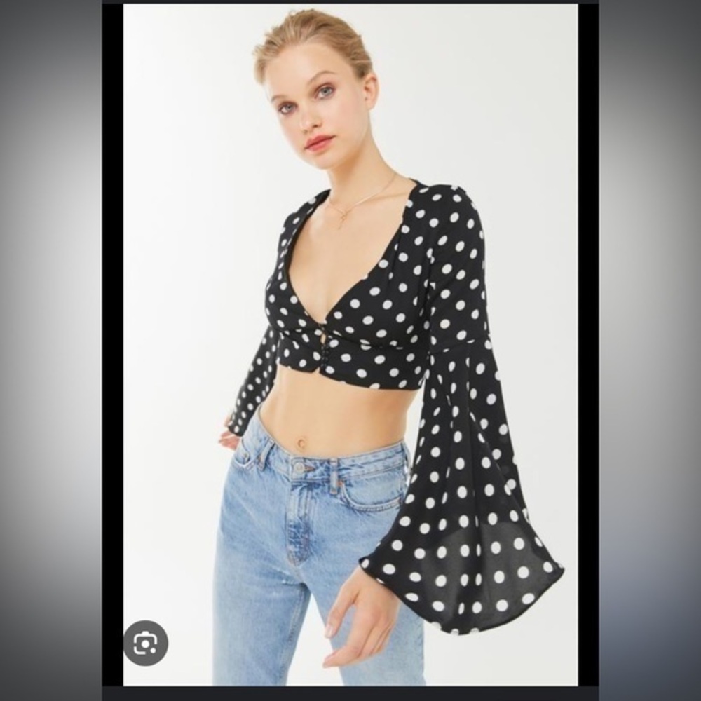 Lioness Black and White Polka Dot Blouse